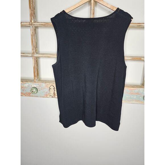 Black Sleeveless Sweater by Grace Dane Lewis Size 3X - Picture 2 of 9